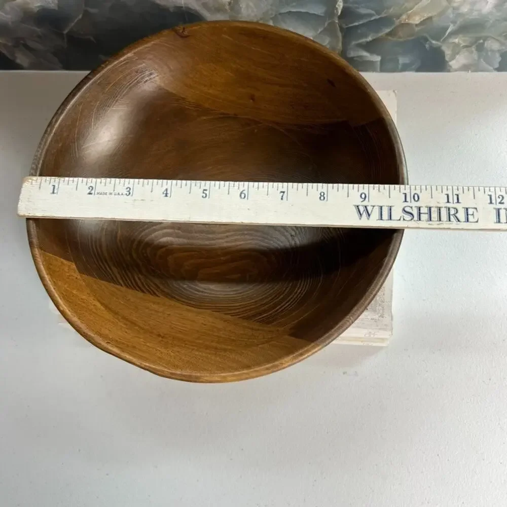 Hand Carved Salad Bowl 10